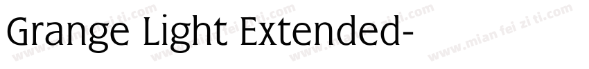 Grange Light Extended字体转换